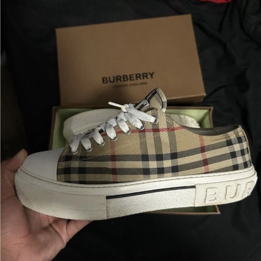 Burberry Checkered Low Top Sneakers - Picture 1 of 4